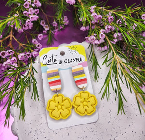 Floral Rainbow Drops - Yellow.