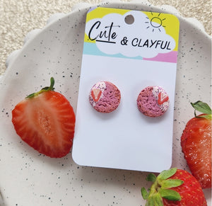 Strawberry Iced Cookie Studs