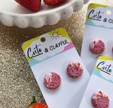 Strawberry Iced Cookie Studs