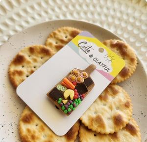 Clayful Snack Platter BROOCH. Style #5