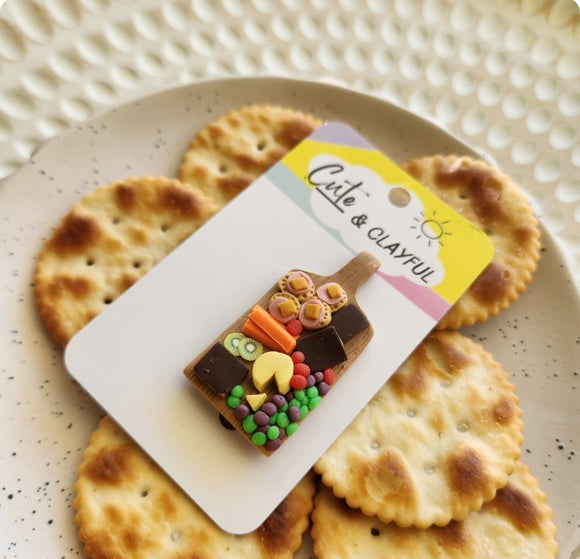Clayful Snack Platter BROOCH. Style #5