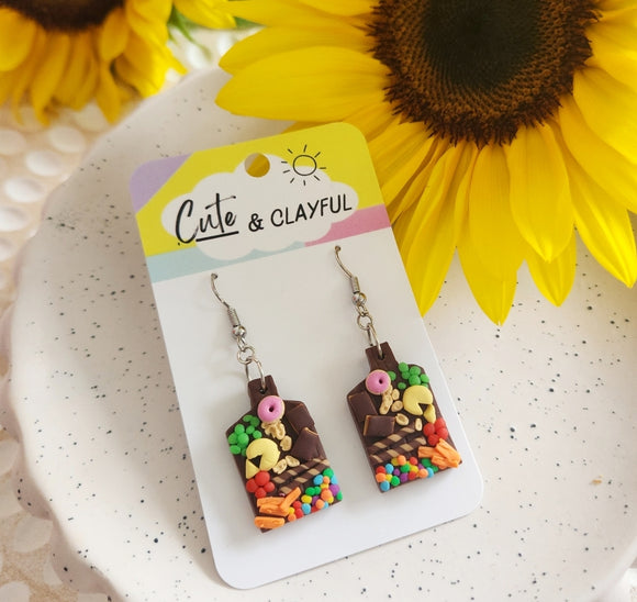 Clayful Snack Platter earrings style #1