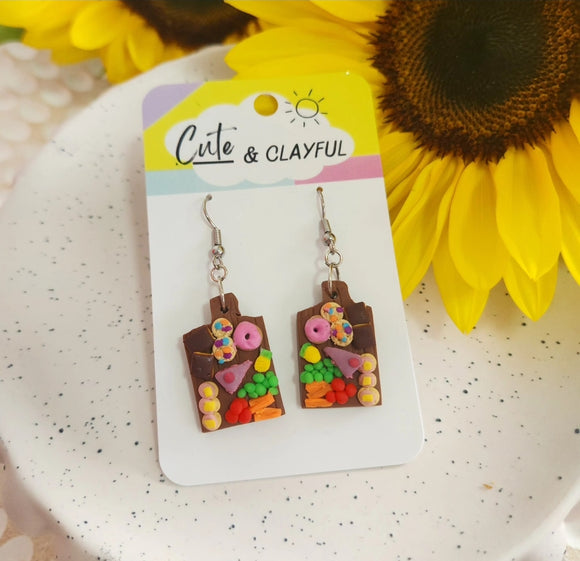 Clayful Snack Platter dangles. Style #3