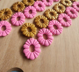 Eliza dangles- Golden shimer and bright pink