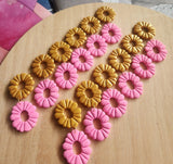 Eliza dangles- Golden shimer and bright pink