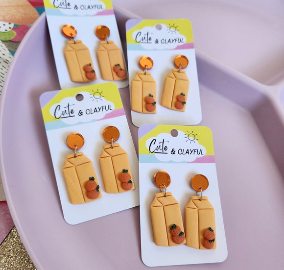 Orange Juice box dangles