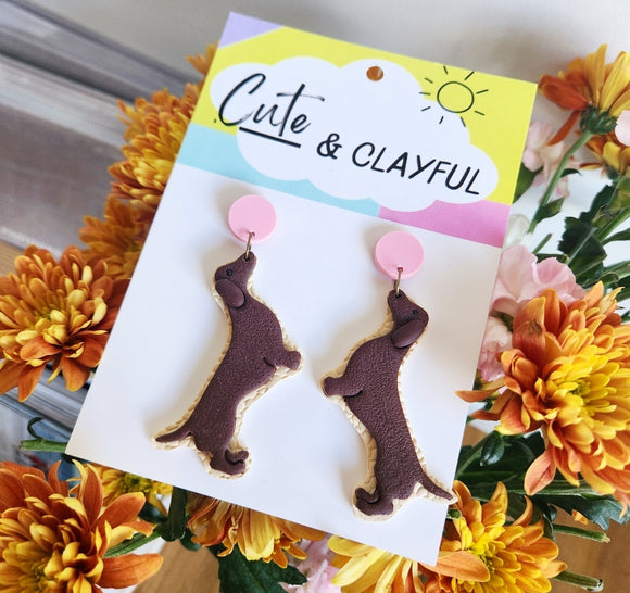 Dachshund doggy dangles - Pink