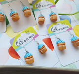 Blue Bubblegum Cupcake Dangles