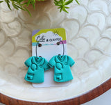 Doctor / Nurse Medical Scrubs - Mint hoops