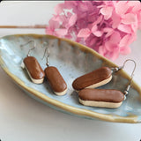 Chocolate Iced Finger Bun hook dangles