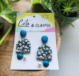 Daisy Dream Dangles - Blue stud top