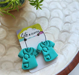 Doctor / Nurse Medical Scrubs - Mint hoops