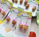 Lavender Cupcake Dangles