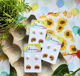 Clayful Breakfast Stud Pack - Eggs and croissants