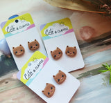 Kitten studs. Brown