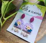 Statement Floral Dangles - 'Clare'