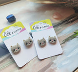 Kitten studs. Grey