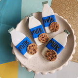 Milk bottle with cookie Hair clip