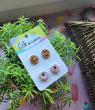Clayful Sweet Treat Stud Packs -Chocolate Chip Cookies and Strawberry Sprinkle Donuts
