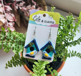 Bird House Dangles-Baby blue birds with yellow wings