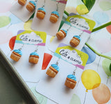 Blue Bubblegum Cupcake Dangles