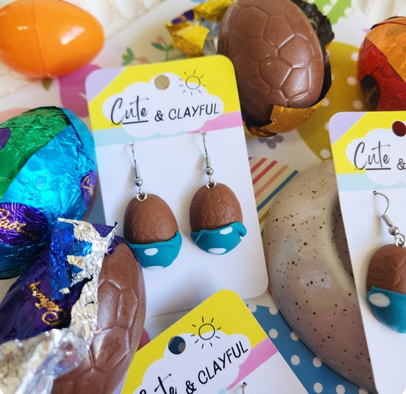 Easter Egg Dangles. Blue spots