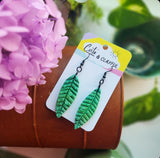 Leaf hook dangles with resin raindrops