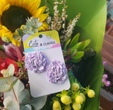 Lavender Peony Statement studs