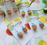 Blue Bubblegum Cupcake Dangles