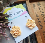 Peach Flower Hoops