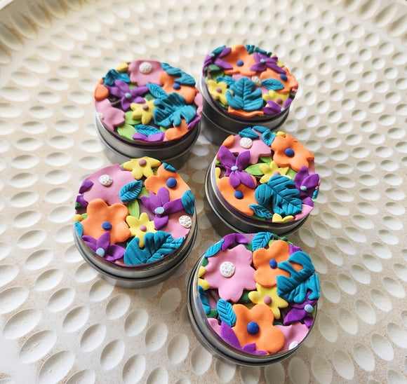 Jungle floral trinket jars