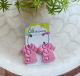 Medical Doctor/ Nurse Scrubs- Pink Hoops